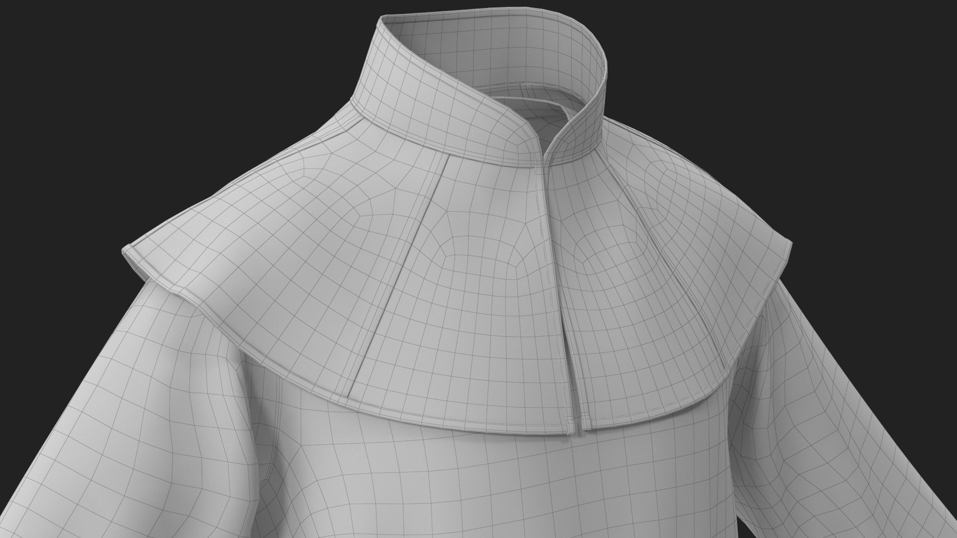 Robe with Mantle Black and Pouch 3D model https://p.turbosquid.com/ts-thumb/UL/IAEB6M/qq/wireframe_13/jpg/1778737464/1920x1080/fit_q87/7d168244fd7c5124cf63d85e1c3c84352c2eb564/wireframe_13.jpg