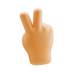 Pease Hand Gesture Icon 3D model