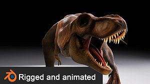 3D tyrannosaurus rex animations model