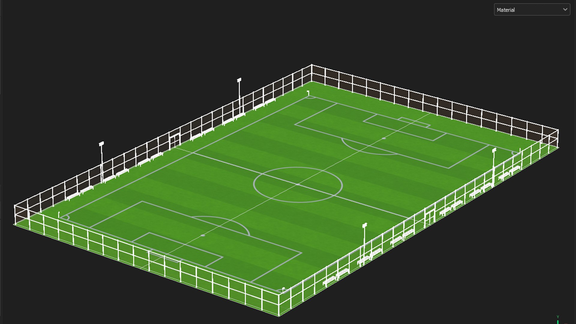 3D Soccer Field Model TurboSquid 2127877