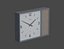 Horloge murale rétro japonaise low-poly