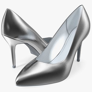 Silver Shoes 3D model