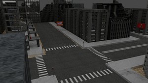 post apocalyptic city 3D model