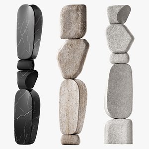 Standing Stone Pillars Modern Abstract Sculpture