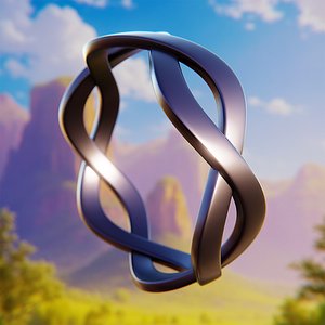 Infinity Flow Ring - Futuristic 3D Print Jewelry Design 82