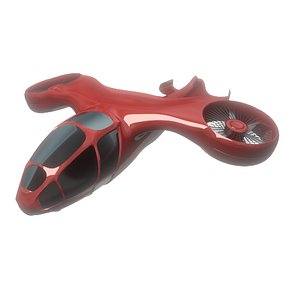 3d model science fiction helicopter