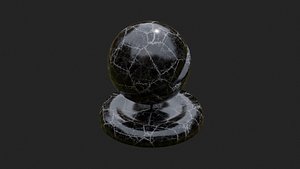 3D blender procedural texture black marble 1