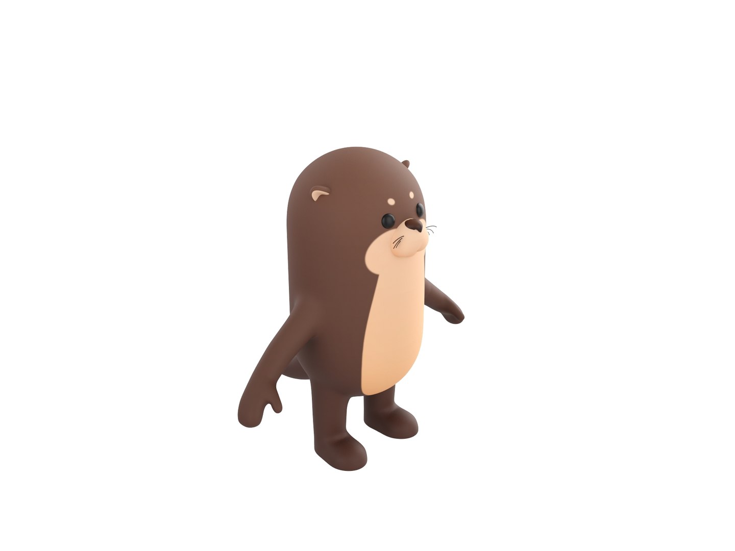 Otter Character 3D Model - TurboSquid 2021198