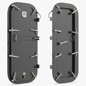 Watertight Ship Hatch Door Black 3D model