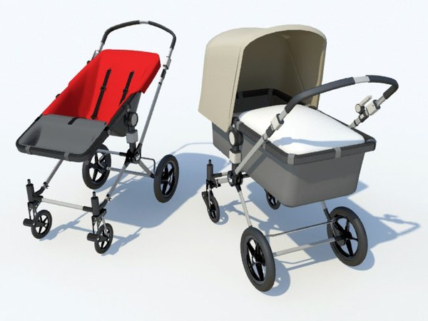 3d bugaboo baby buggy