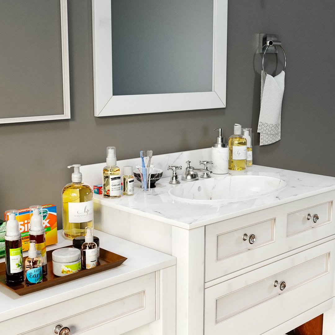 Bathroom Furniture Decor 3D Model TurboSquid 1505774