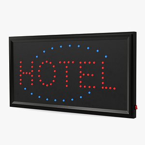 Hotel Neon LED Light Sign Board ON