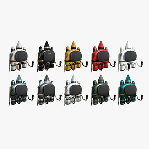 10 Jetpacks D Collection - SciFi Character Design 3D model