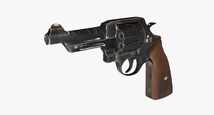 Low Poly Old Revolver