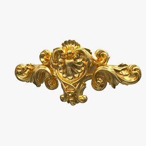 Plaster Decorative Bow DS251 3D model