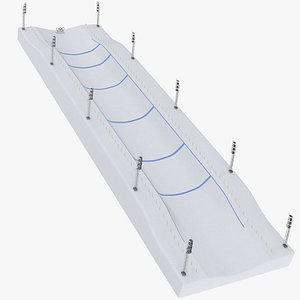 Snowboard Halfpipe 3D model