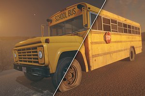 HQ Retro School Bus