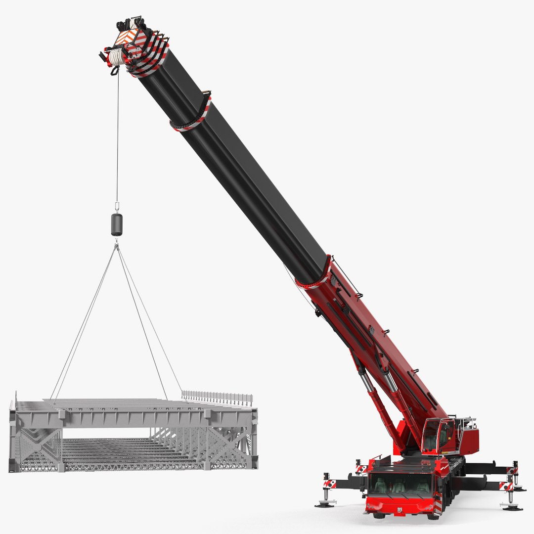 Mobile Crane Generic With Load 3D model preview