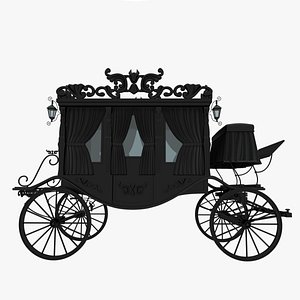 3D black carriage model