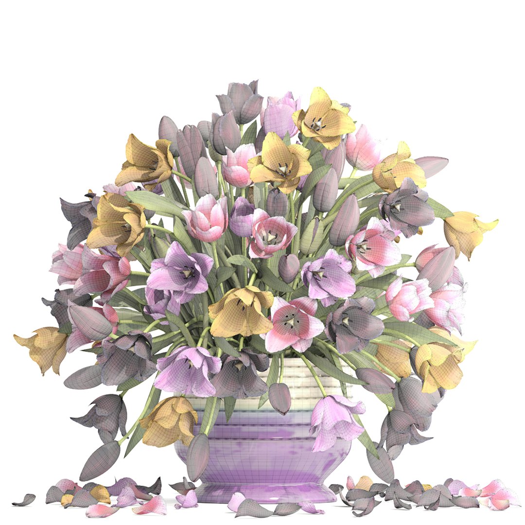 Bouquet Tulips 3D Model - TurboSquid 1270366