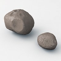 Mars Moons Phobos and Deimos HighPoly