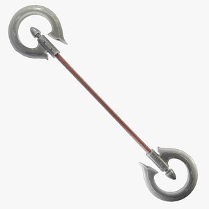 Stylized Circular-Bladed Spear 3D model