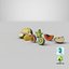 3D Fruit Slice Collection 4 model