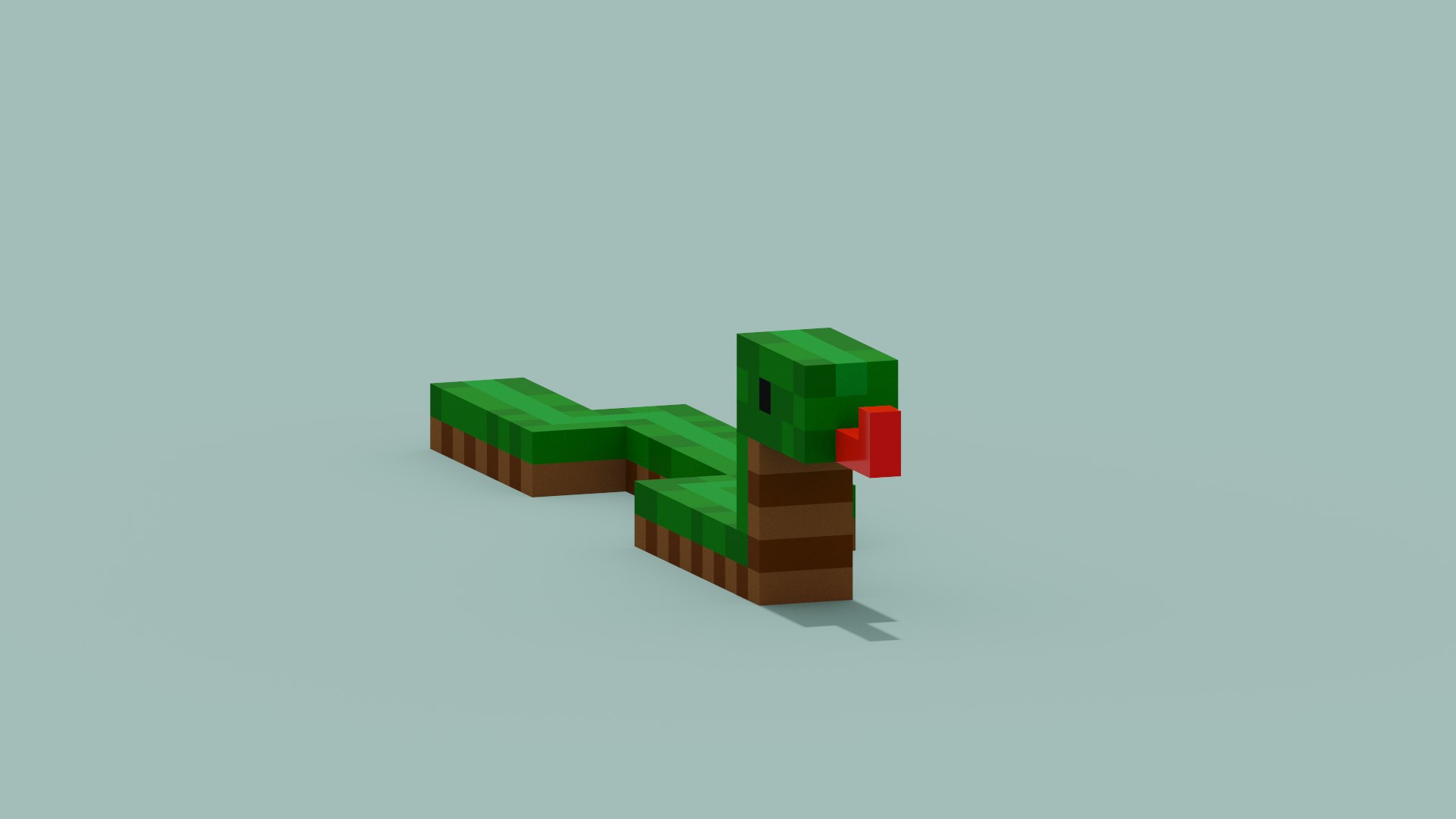 Voxel Snake 3D Model - TurboSquid 1919190