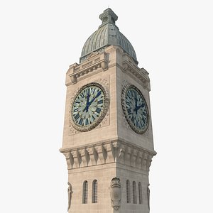 gare lyon tower 3D model