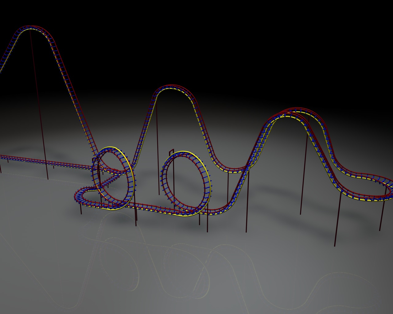 Free Roller Coasters 3d Model