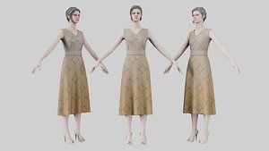 3D model Dress 02 Grullo