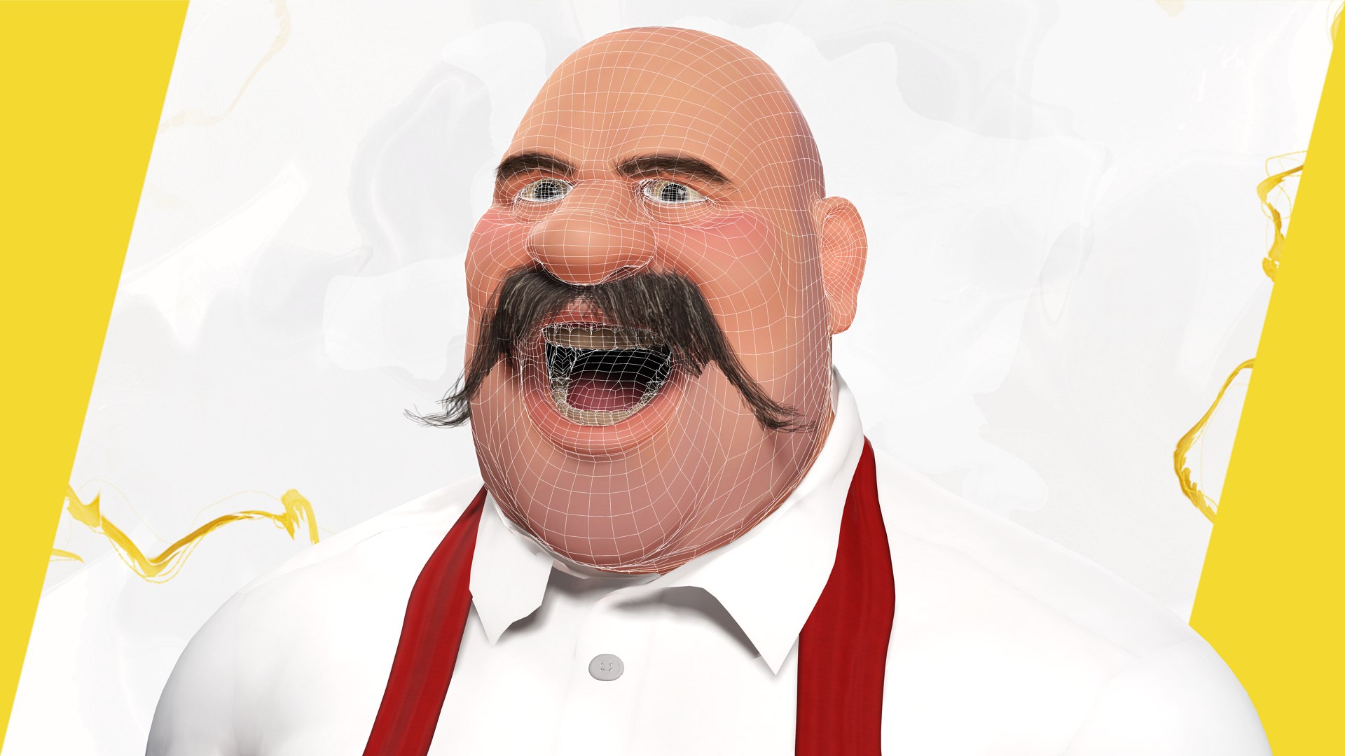 3D Cartoon Cook With Apron Fully Rigged Stylized Cartoon Chef Model ...