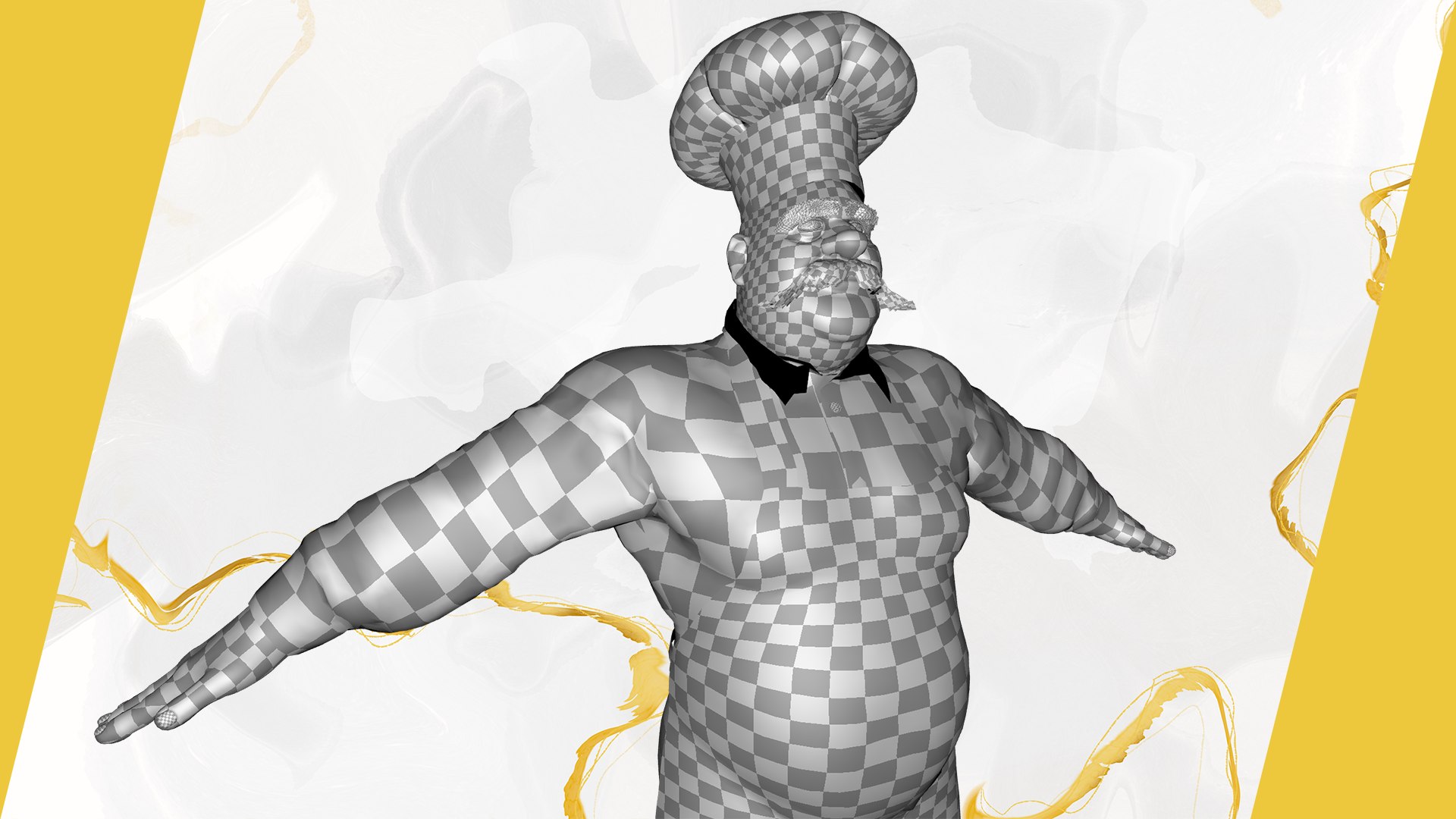 3D Cartoon Cook With Apron Fully Rigged Stylized Cartoon Chef Model ...
