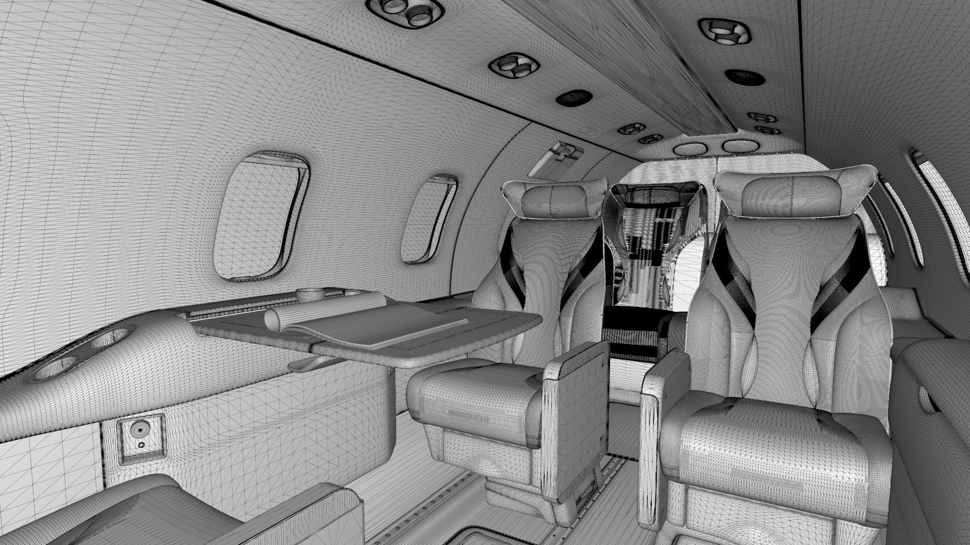 Learjet Fantasy Concept Interior And Private Jet Seats 3D - TurboSquid ...