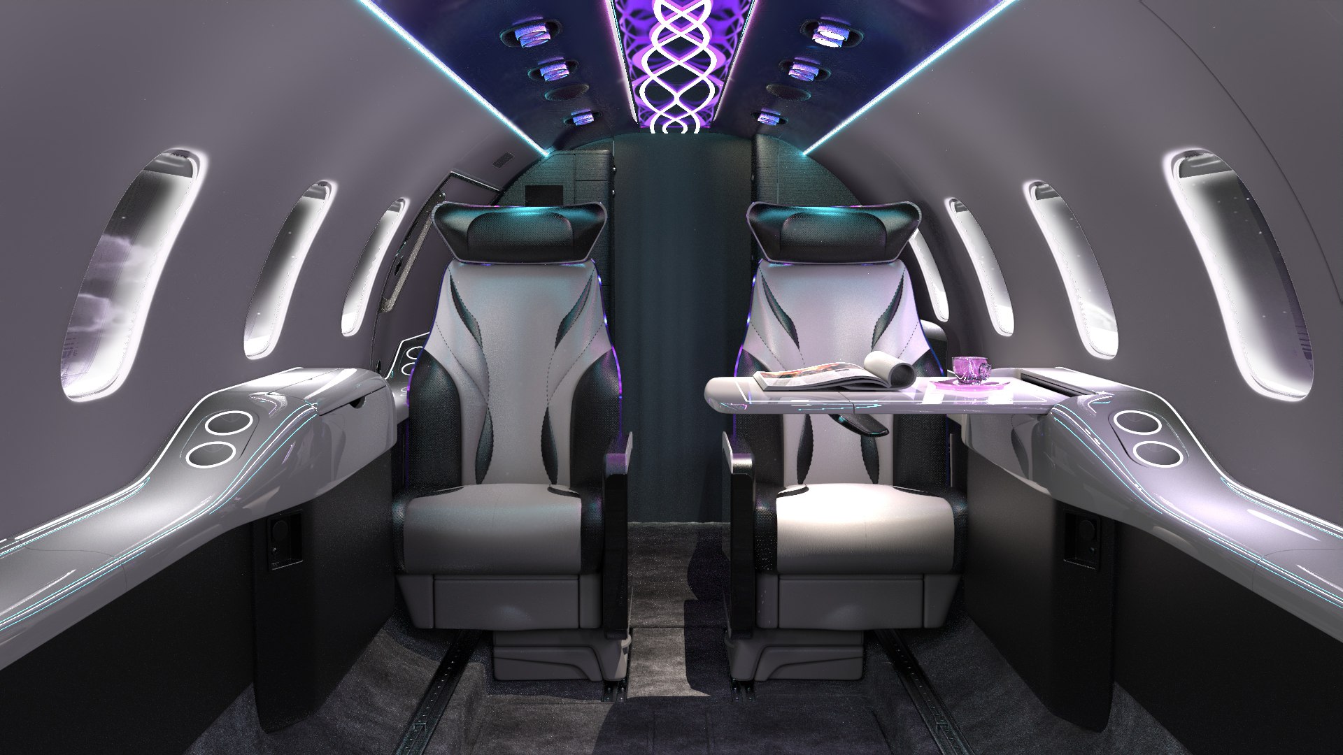 Learjet Fantasy Concept Interior And Private Jet Seats 3D - TurboSquid ...