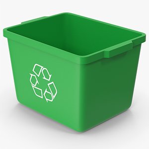 Plastic Trash Can 3D