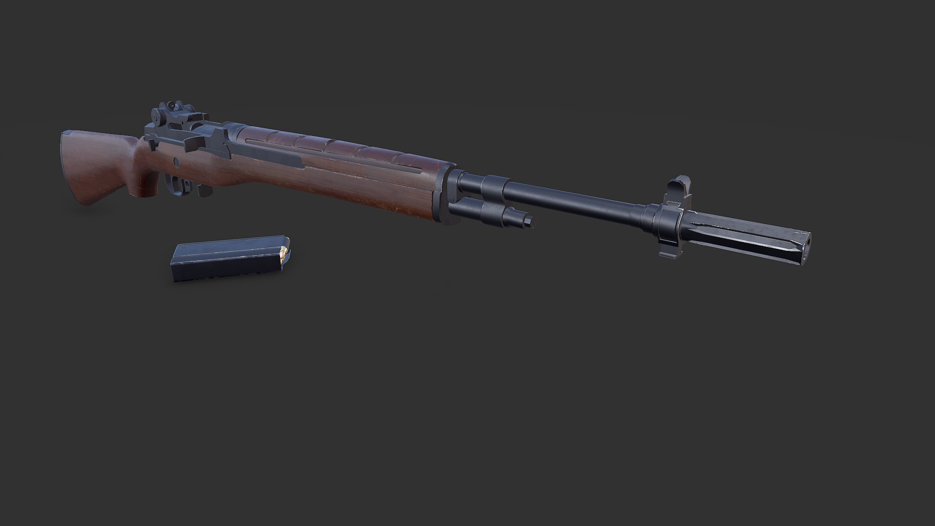 M14 American Battle Rifle Low-poly PBR 3D model https://p.turbosquid.com/ts-thumb/UM/hp2aez/2j/screenshot015/png/1783739004/1920x1080/fit_q87/212961fa2e6293ce1c7121d216916a4c3b1c90af/screenshot015.jpg