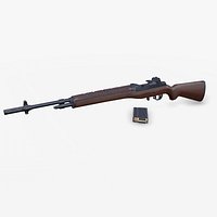 M14 American Battle Rifle Low-poly PBR