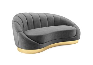 3D Shelly Velvet Chaise Meridian Furniture