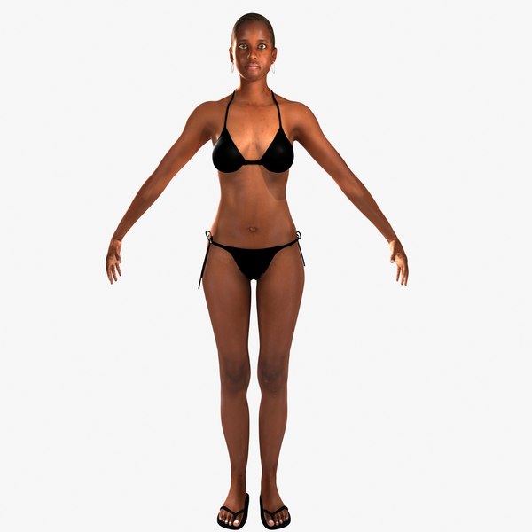 3d african american woman rigged