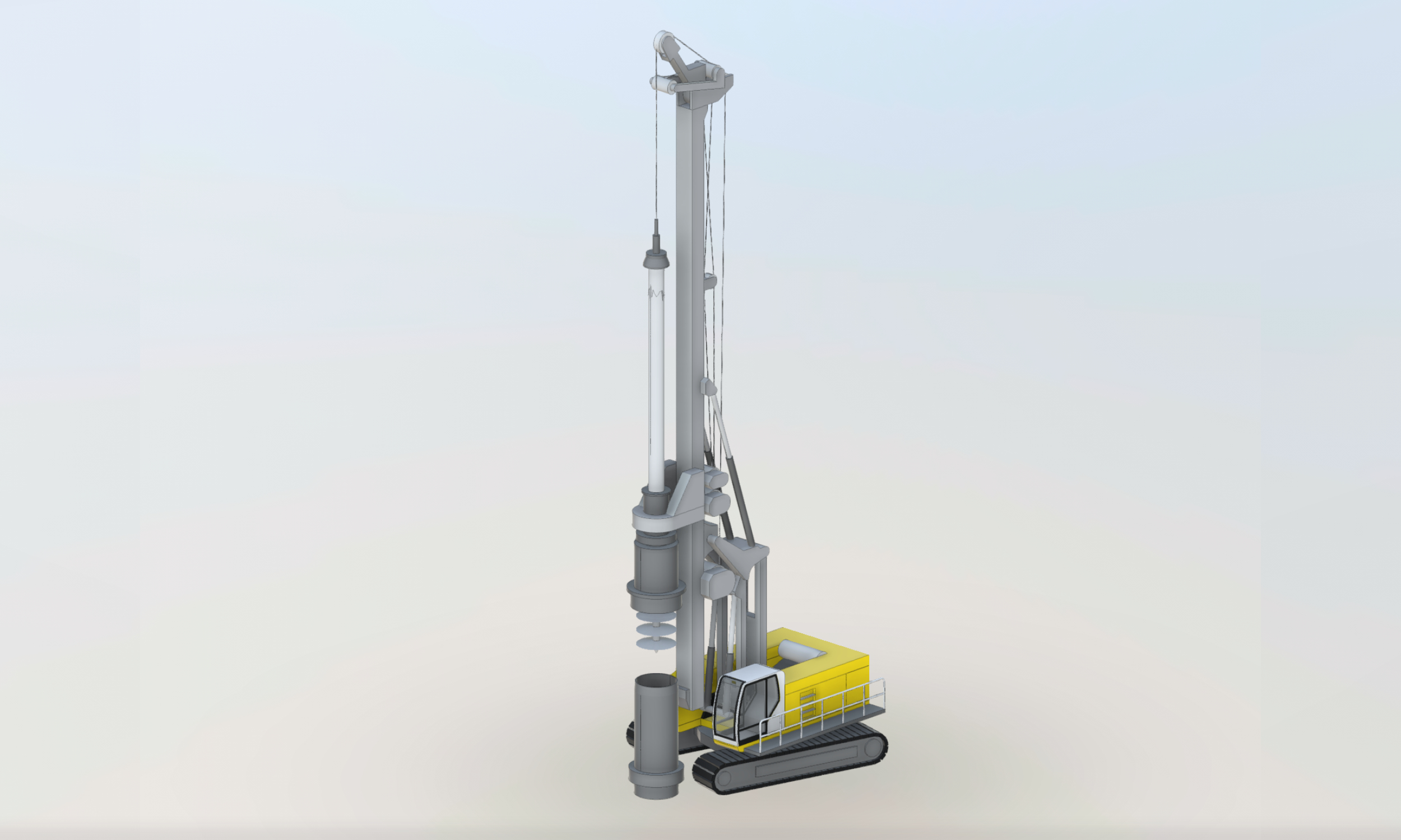 modelo 3d Equipo de perforación y pilotaje - Familia Revit - TurboSquid ...