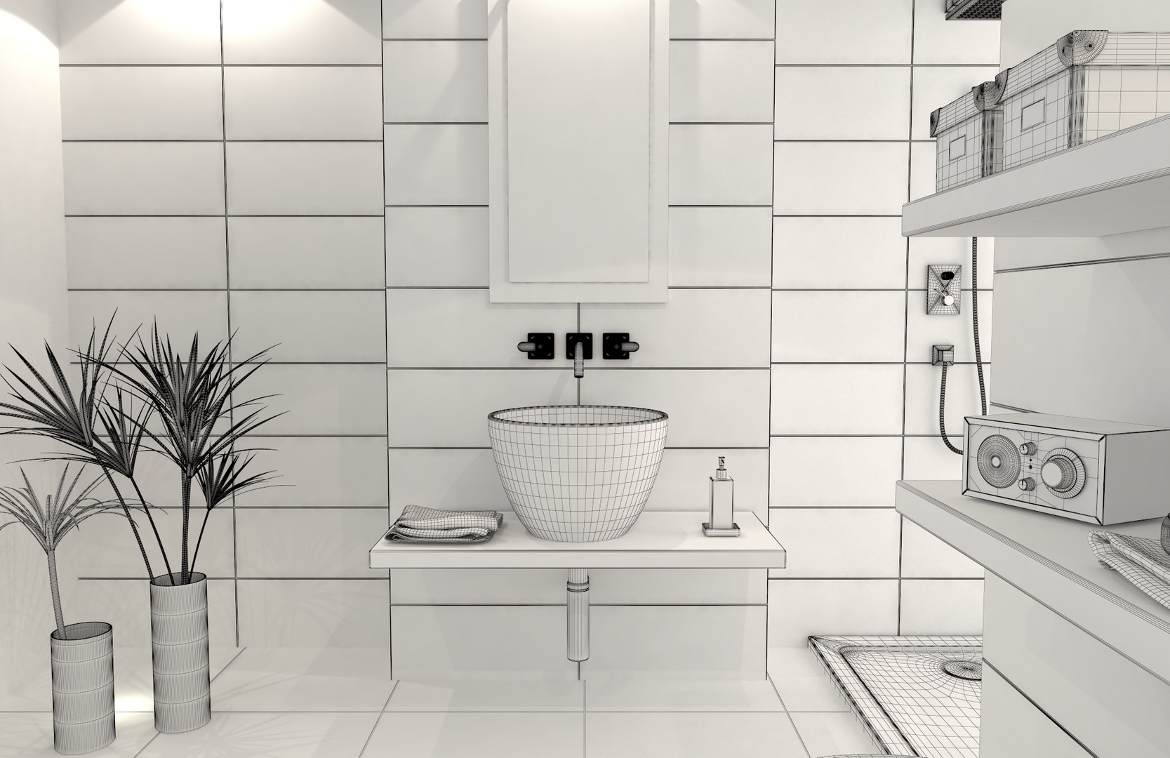 Bathroom Ceramic Modern 3d Max