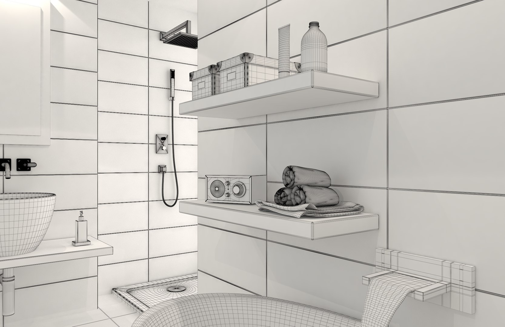 Bathroom Ceramic Modern 3d Max