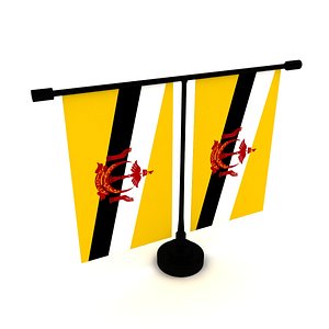 Flag of Brunei 3D model