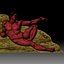Creation of Adam by Michelangelo art bas-relief