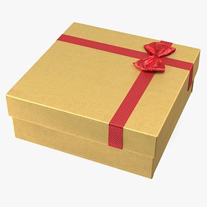 Wrapped Gift Box with Ribbon model