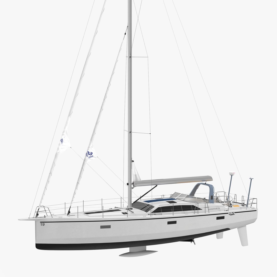 Offshore Sailing Yacht 3D model preview
