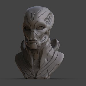 Alien Bust 3D model