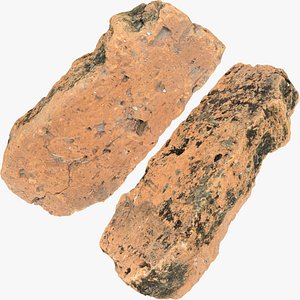 Realistic yellow broken brick 3d scan highpoly 3D model