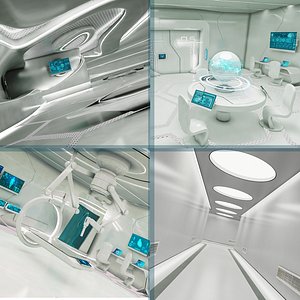 3D futuristic sci-fi interior 2